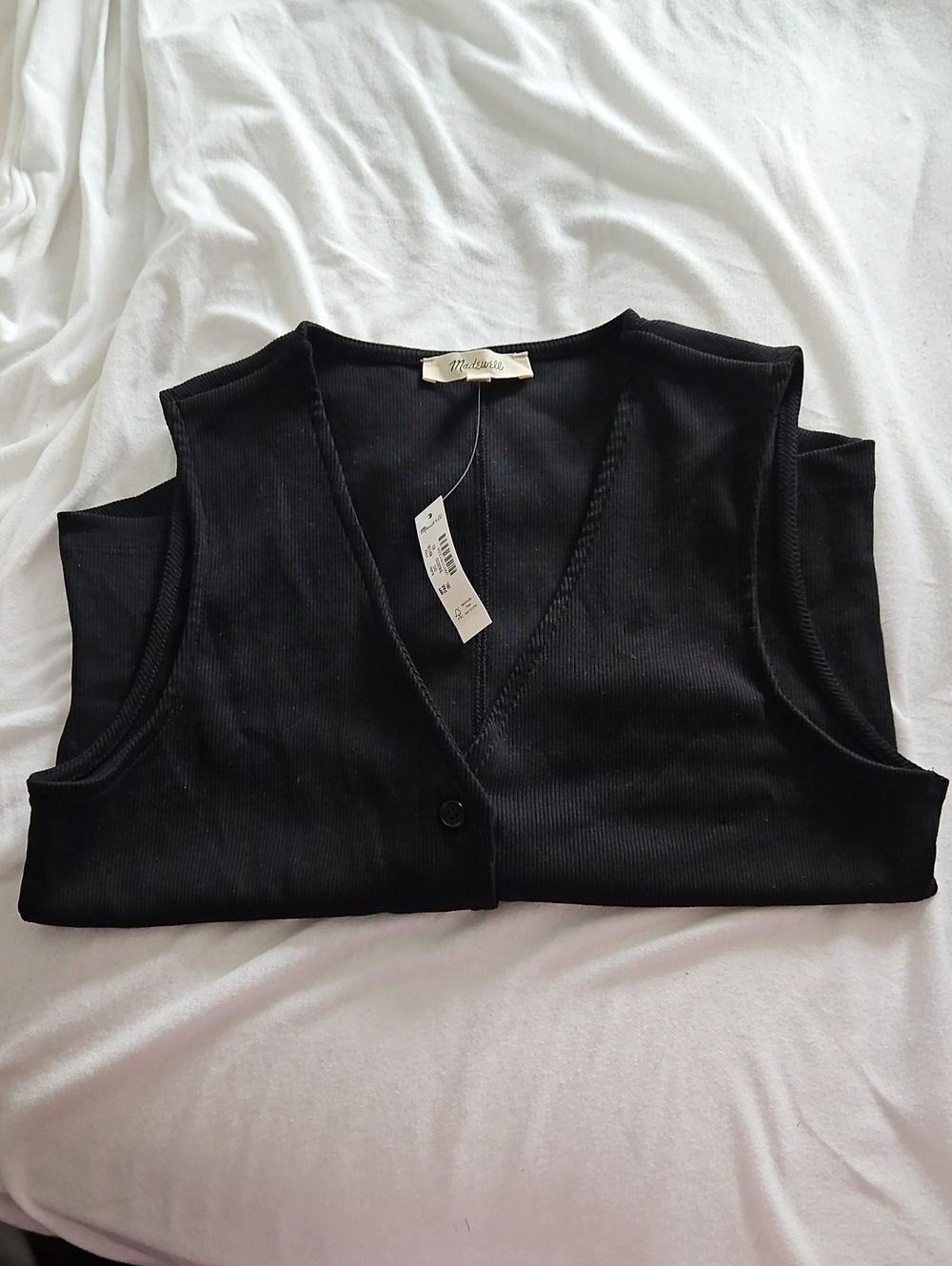 Ribbed V-Neck Vest